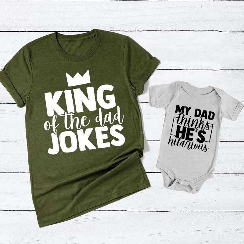 King Of The Dad Jokes Matching Shirts - Father's Day