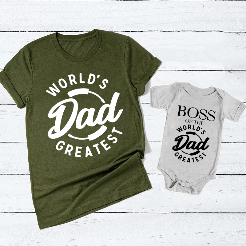World's Dad Greatest Matching Father's Day T-Shirts
