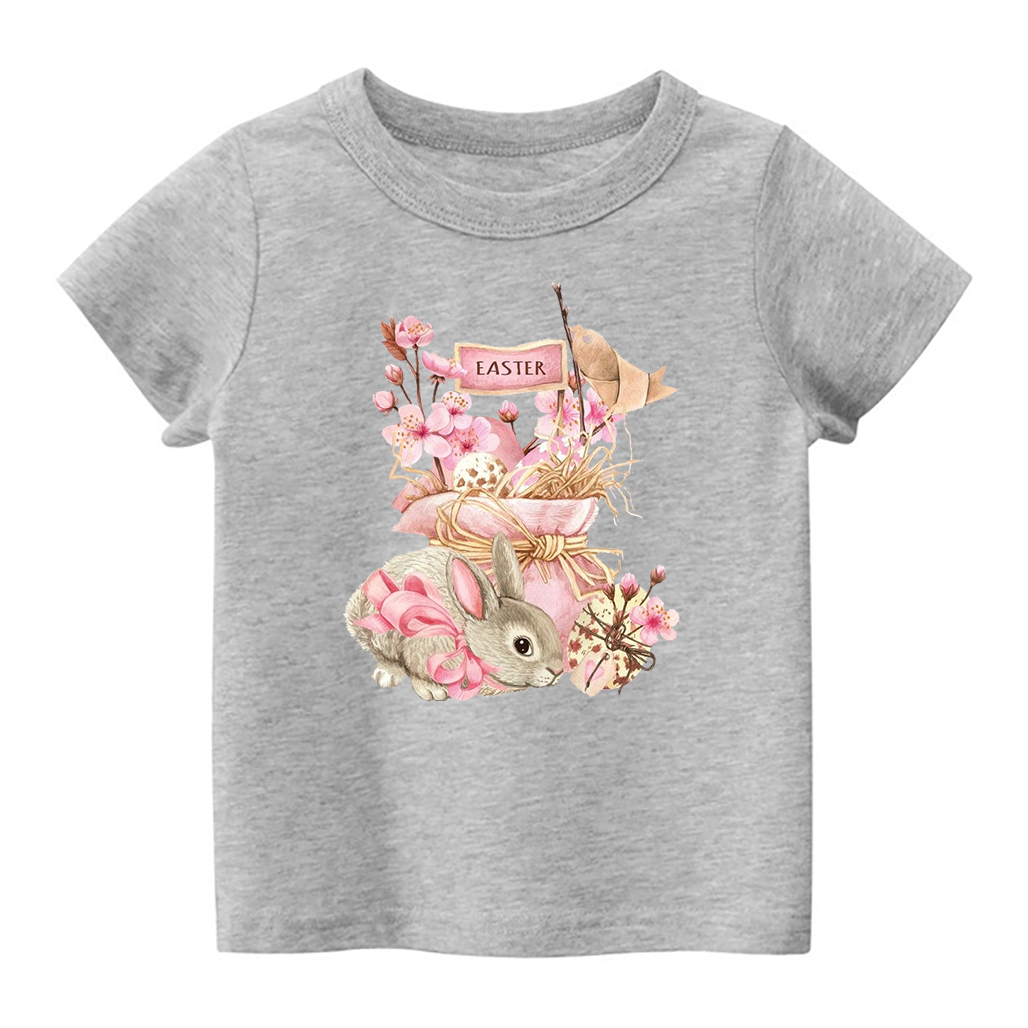 Cute Easter Pink Bunny Kids T-Shirt