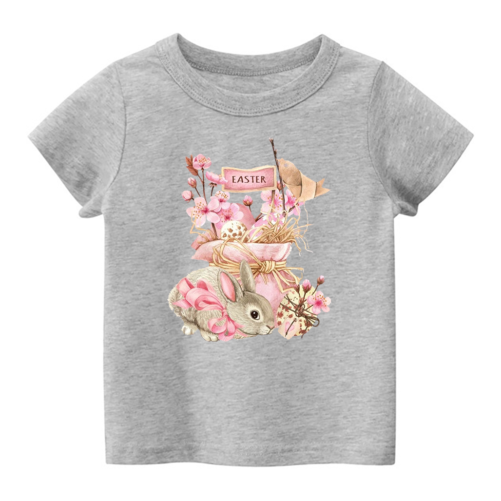 Cute Easter Pink Bunny Kids T-Shirt