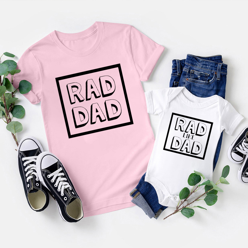 Rad Dad Rad Like Dad Matching Shirts For Father's Day