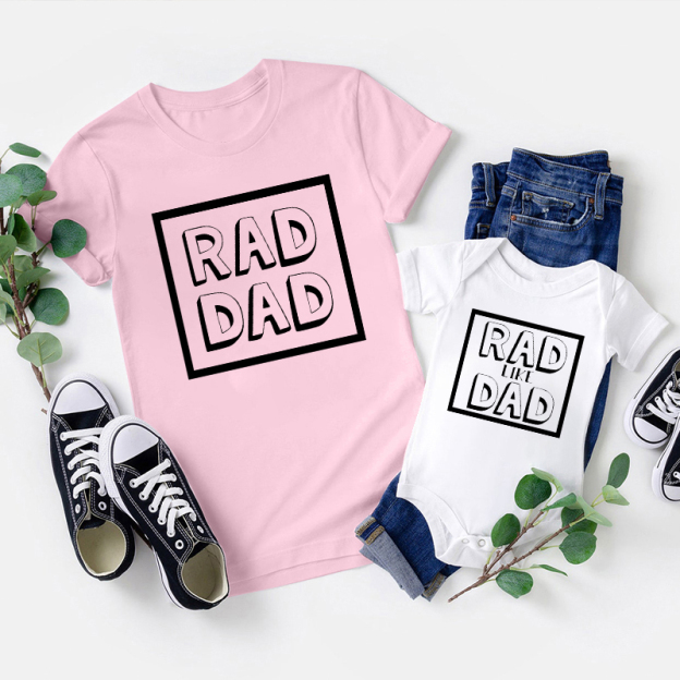 Rad Dad Rad Like Dad Matching Shirts For Father's Day