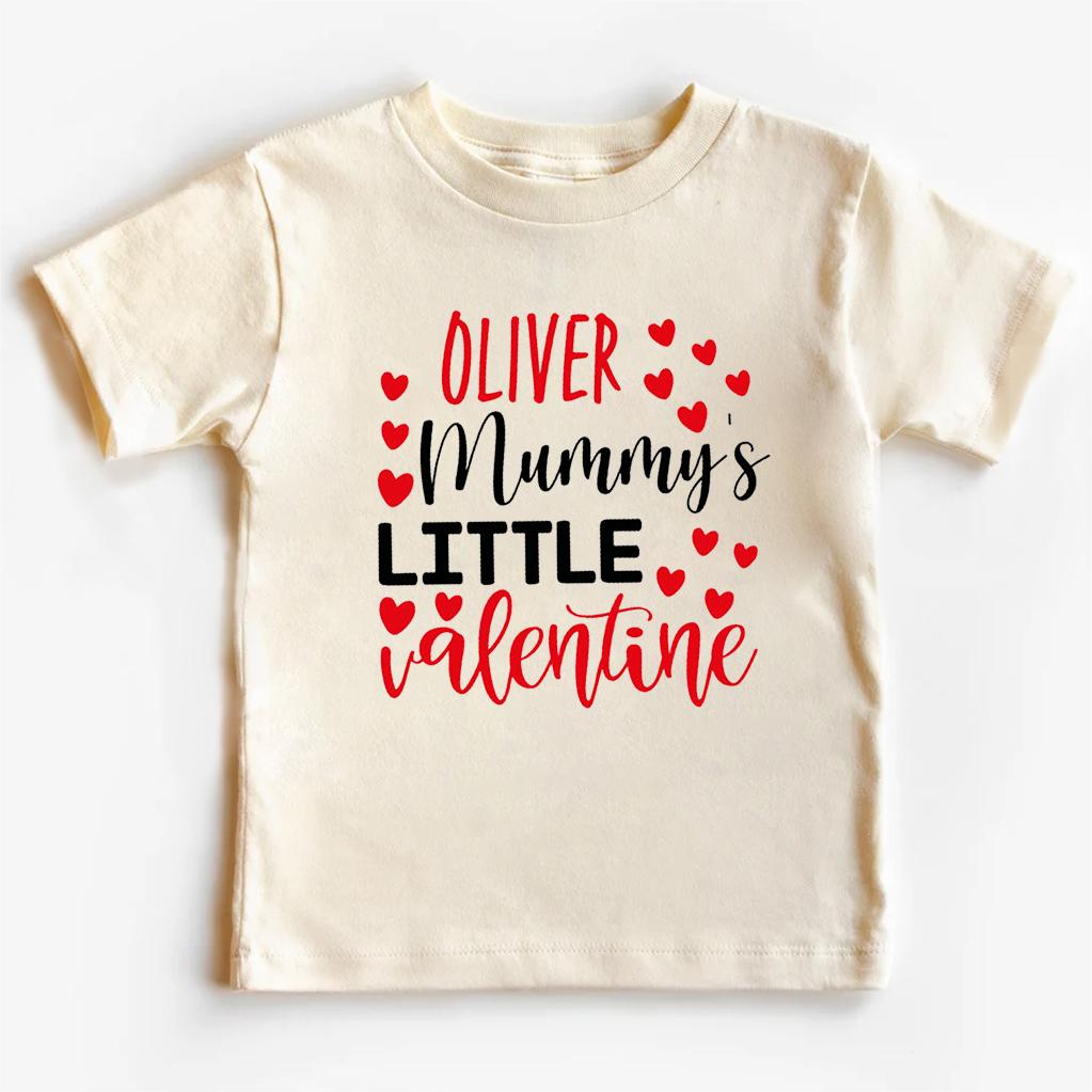Personalized Mommy's Little Valentine Kids Shirt