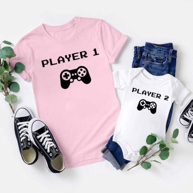 Matching First Father's Day Bodysuit & Shirts (Player)