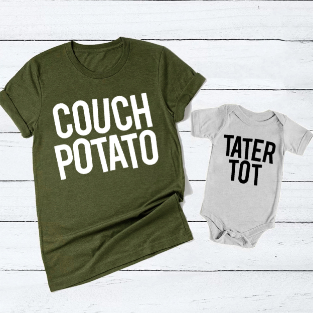 Couch Potato And Tater Tot Matching Shirts