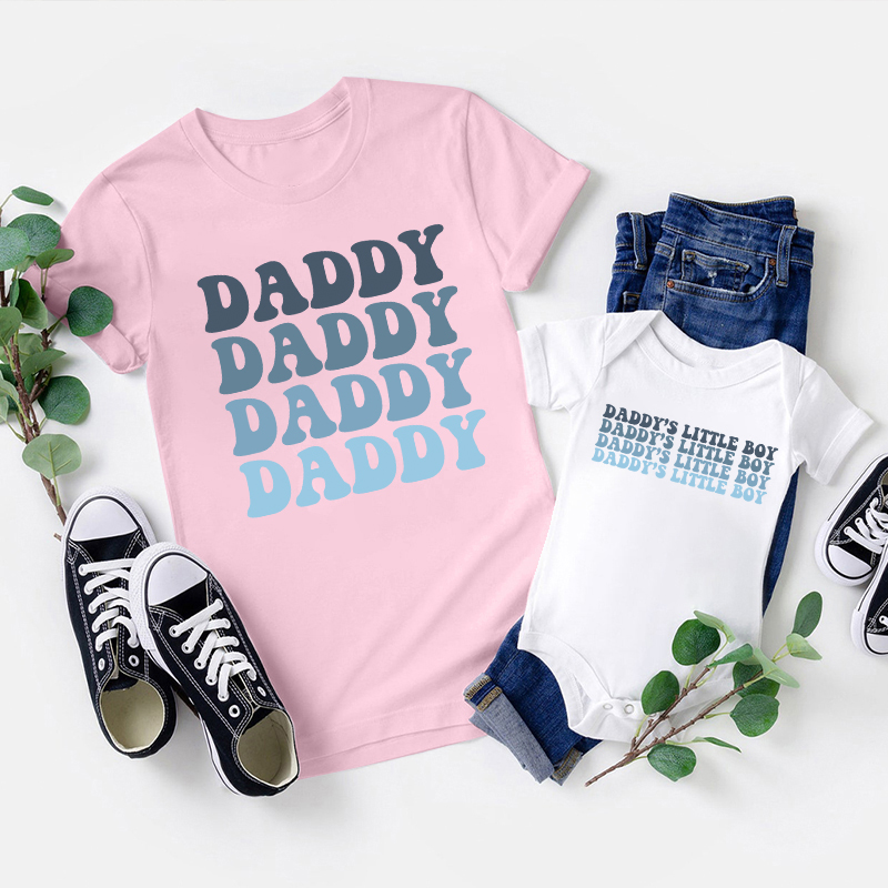 Daddy And Daddy's Little Boy & Girl Shirts