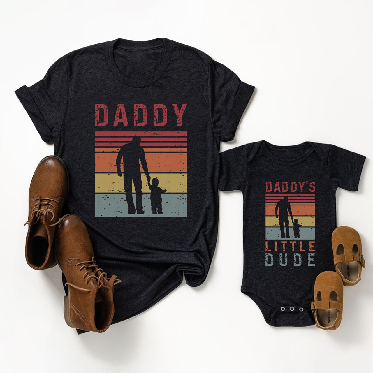 Father And Baby Daddy’s Little Dude Matching Shirts