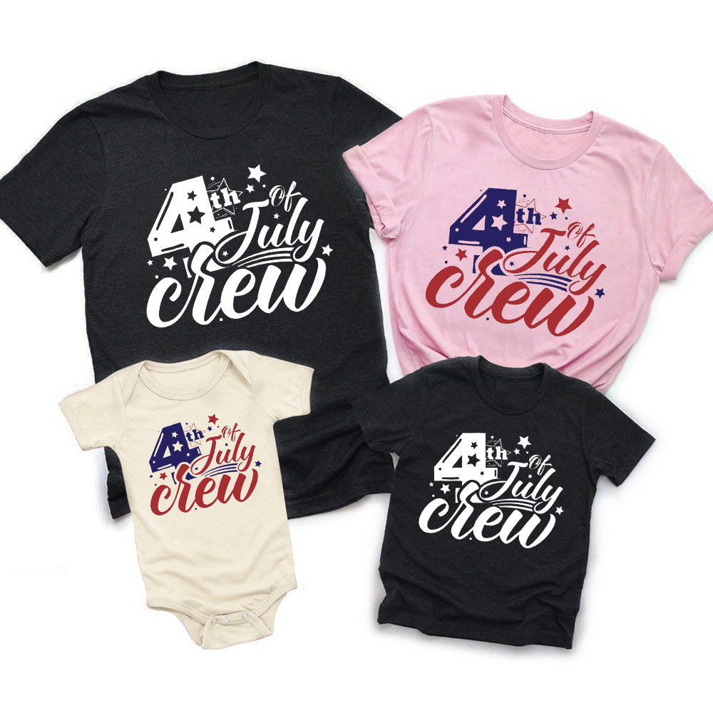 Big 4th Of July Crew Family Shirts