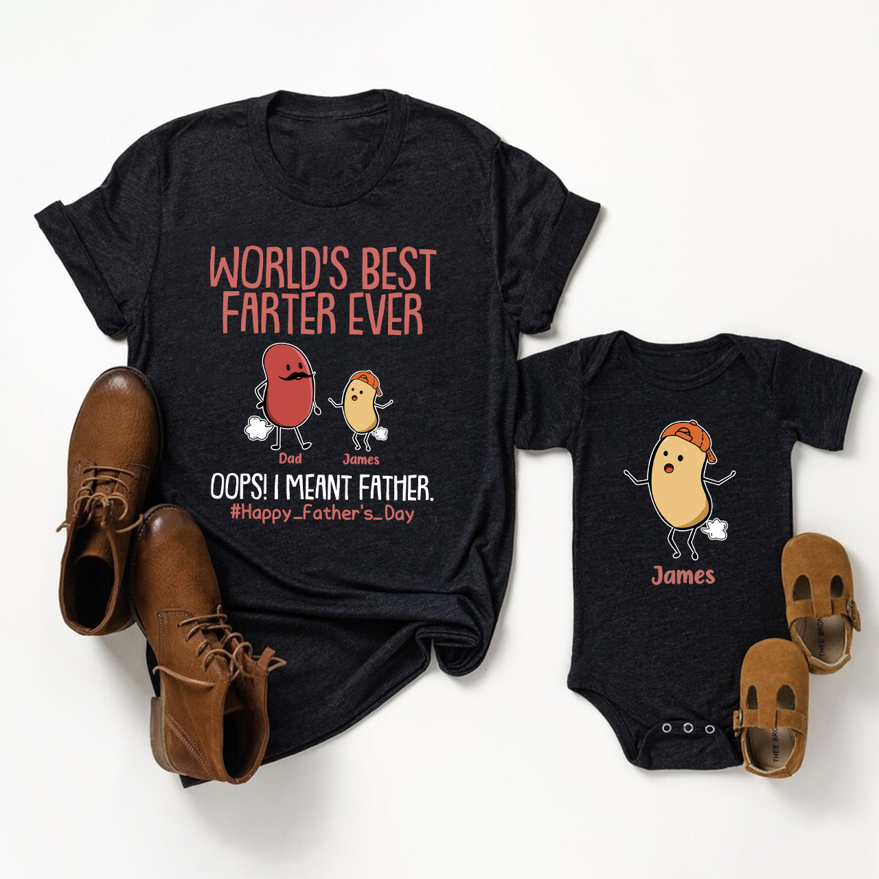 World's Best Farter Ever Personalized Father's Day Matching Shirt