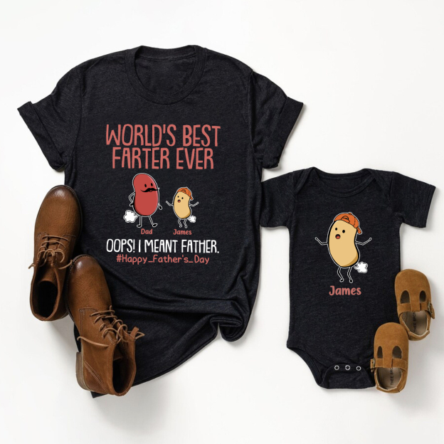 World's Best Farter Ever Personalized Father's Day Matching Shirt