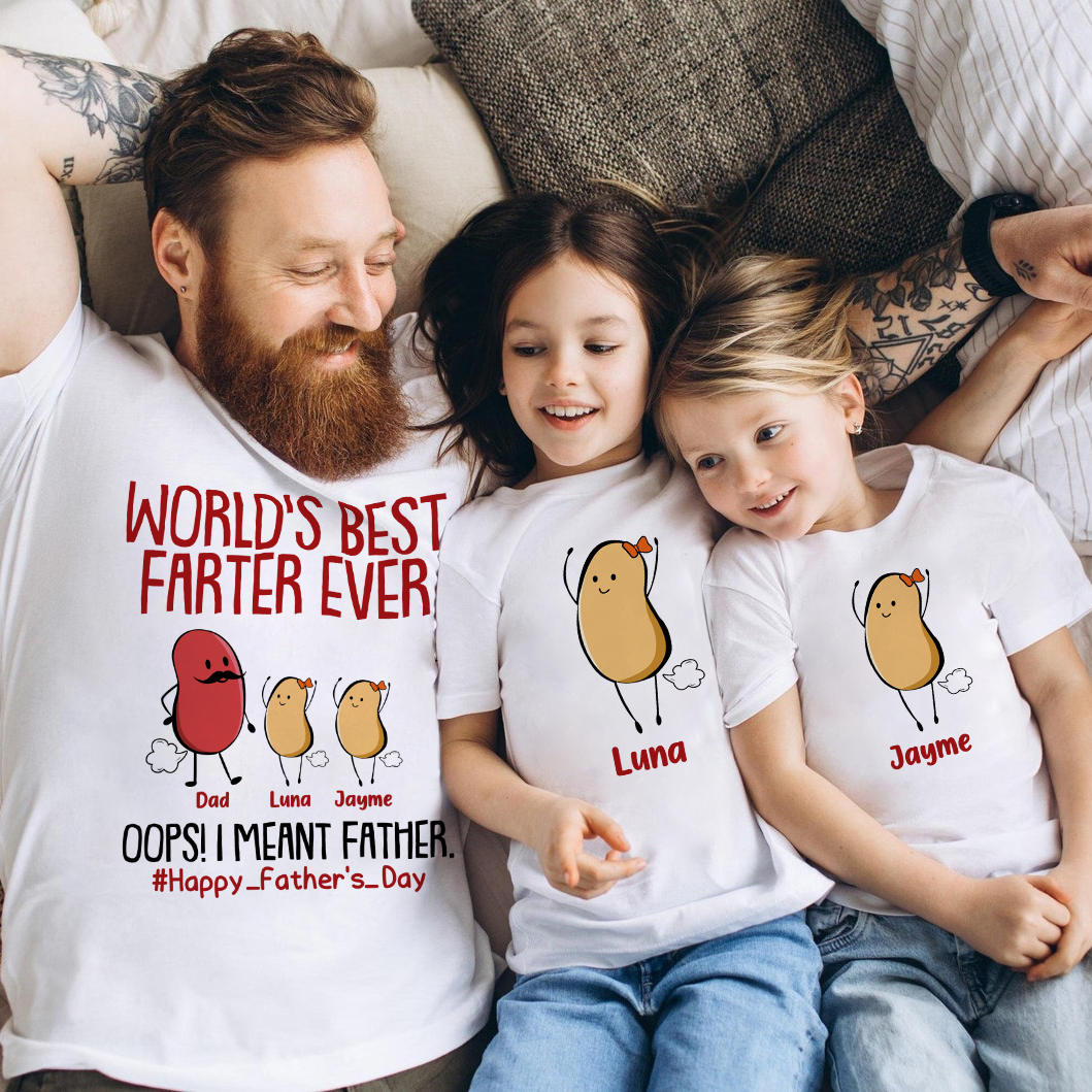 World's Best Farter Ever Personalized Father's Day Matching Shirt