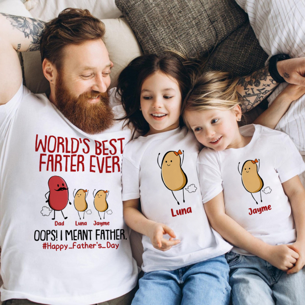World's Best Farter Ever Personalized Father's Day Matching Shirt