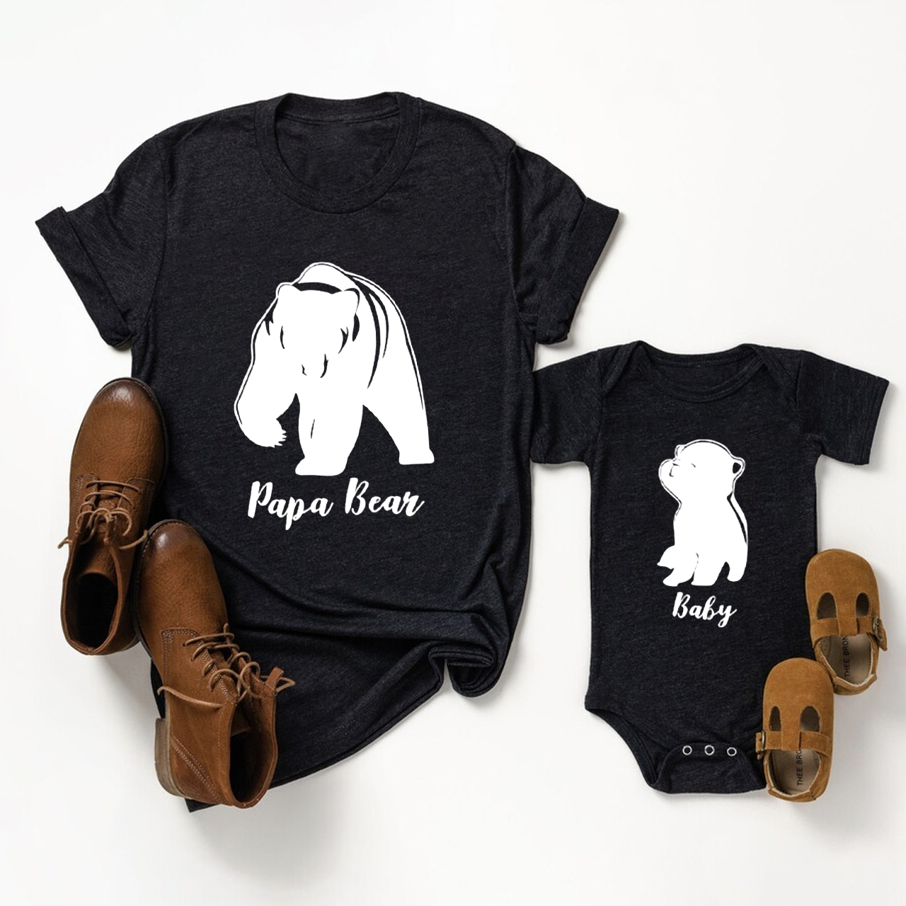 Papa & Baby Bear Matching Shirt & Baby Bodysuit