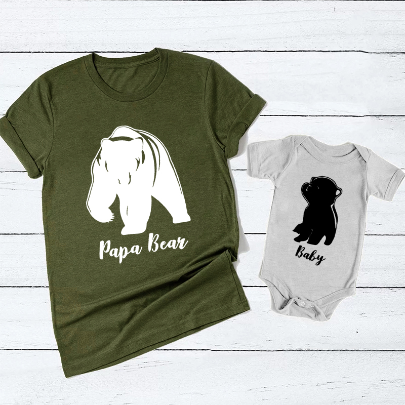 Papa & Baby Bear Matching Shirt & Baby Bodysuit