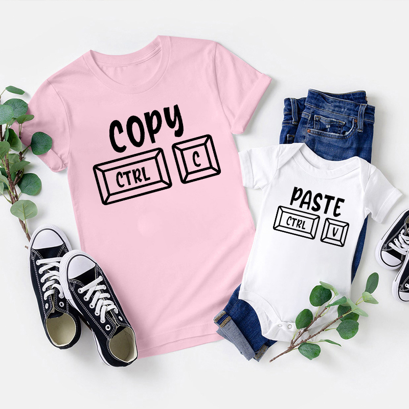 Copy & Paste Matching Shirt & Baby Bodysuit