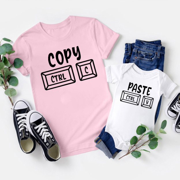 Copy & Paste Matching Shirt & Baby Bodysuit