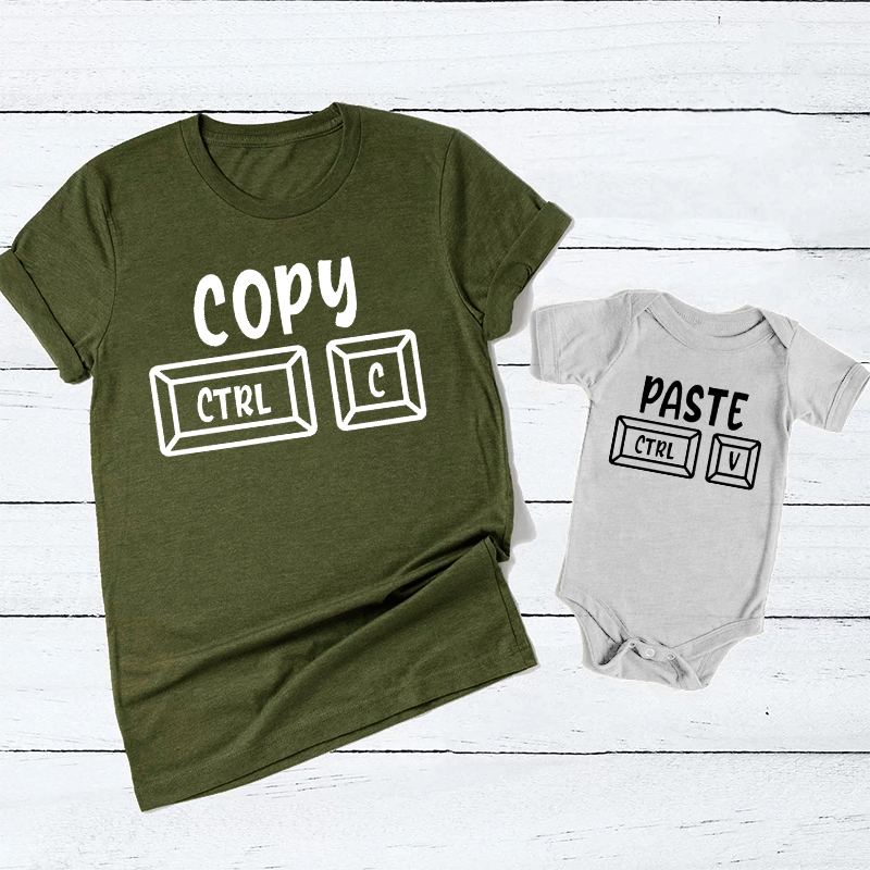 Copy & Paste Matching Shirt & Baby Bodysuit