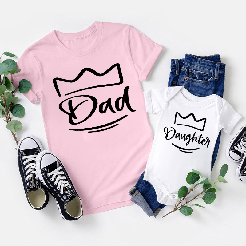 Dad And Daughter & Son Matching Shirt & Baby Bodysuit