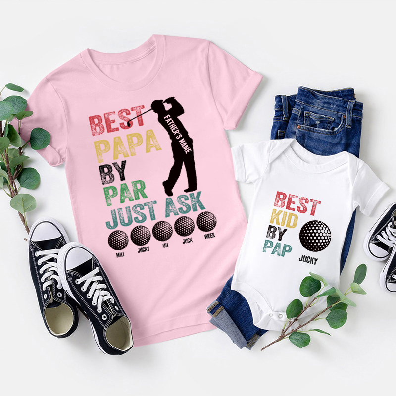 Best Papa By Par Just Ask Matching Shirt & Baby Bodysuit