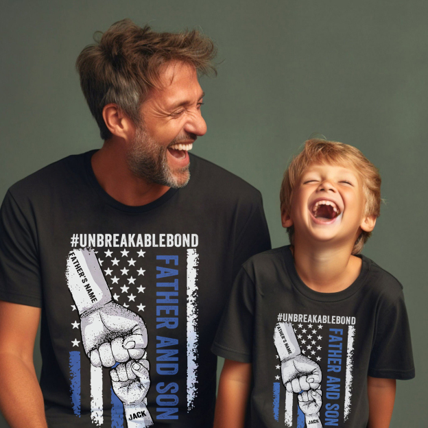  Personalized Unbreakable Bond-Father's Day Matching Shirt