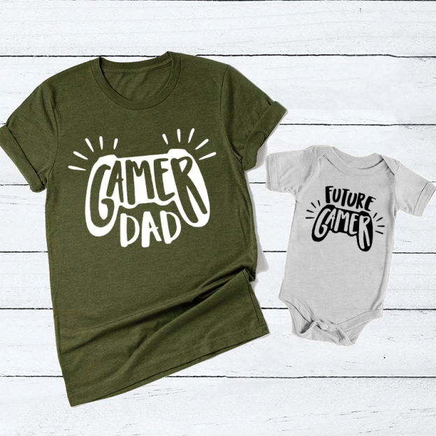 Gamer Dad Future Gamer Father Life Matching Shirts