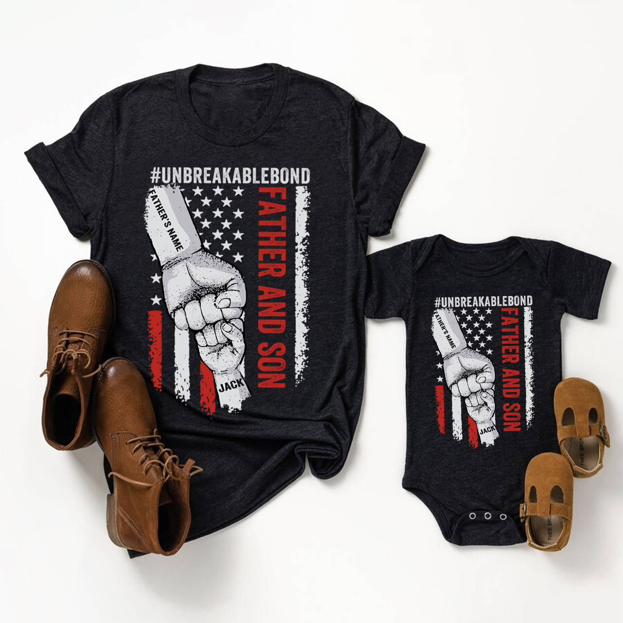  Personalized Unbreakable Bond-Father's Day Matching Shirt