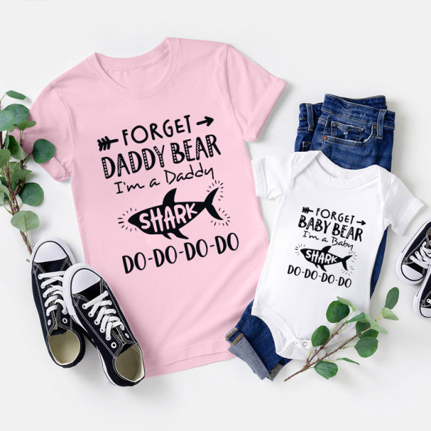 Daddy Shark Babby Shark Father's Day Matching Shirts