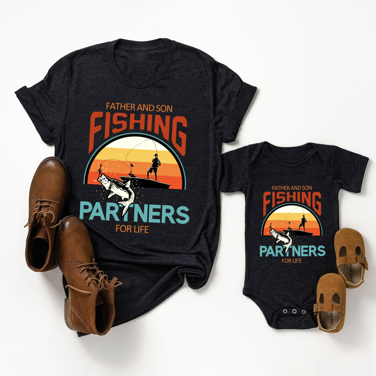  Father Son Fishing Partners for Life Matching Outfits