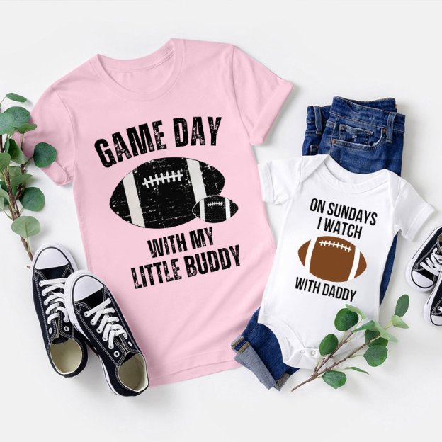 Game Day With My Little Buddy Father's Day Matching Gift Shirt