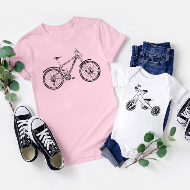 Bike & Tricycle Matching Father's Day Shirt