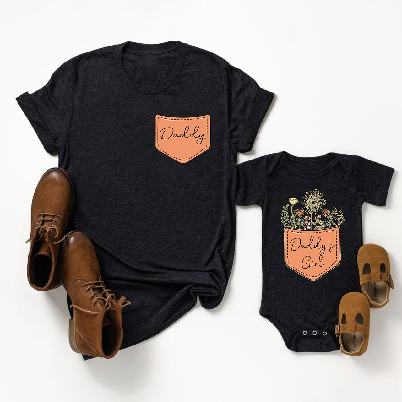Daddy & Daddy's Girl Flowers Matching Father's Day Shirt