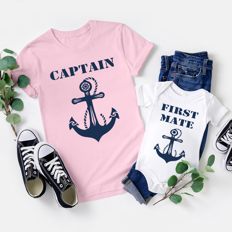 Captain And First Mate Matching Father's Day Shirt
