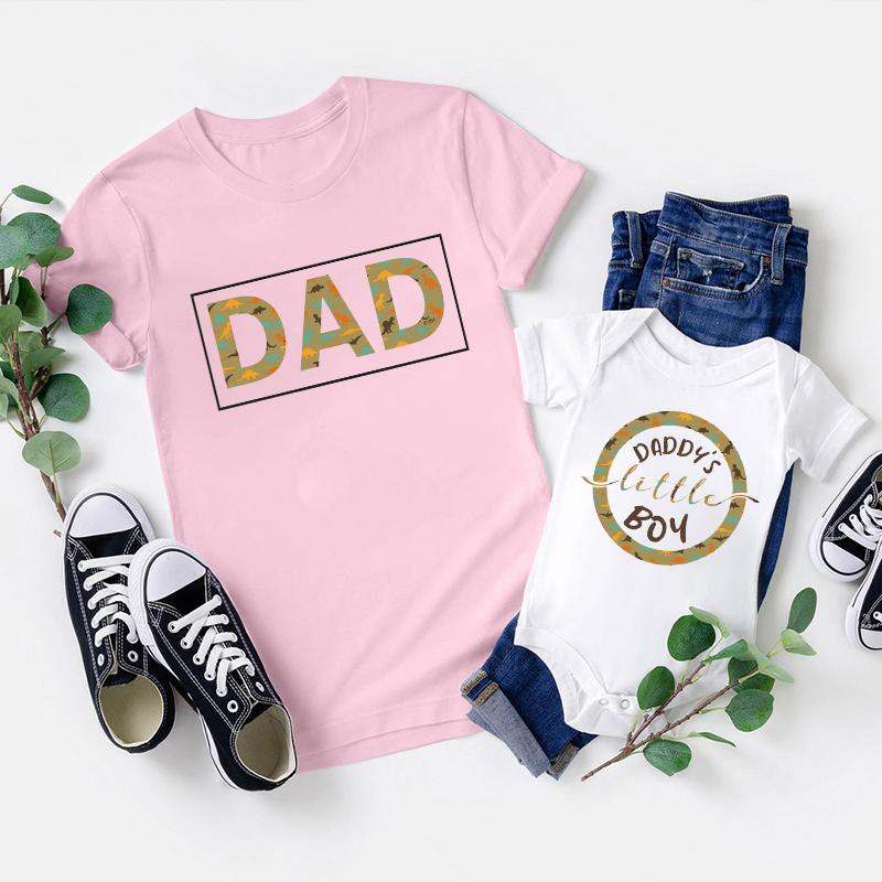 Daddy & Daddy's Boy Dinosaurs Matching Father's Day Shirt