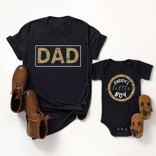 Daddy & Daddy's Boy Dinosaurs Matching Father's Day Shirt