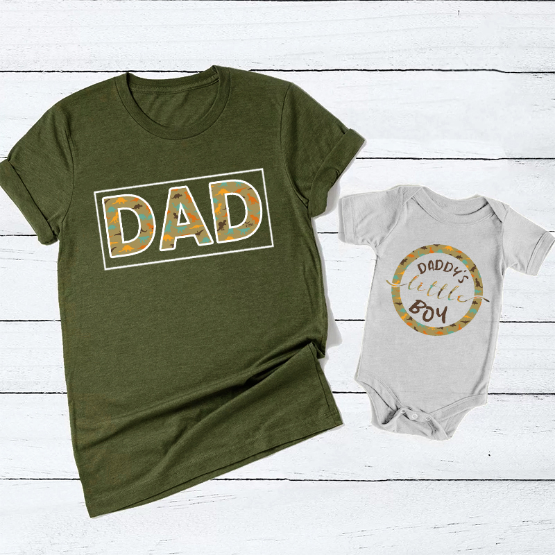 Daddy & Daddy's Boy Dinosaurs Matching Father's Day Shirt