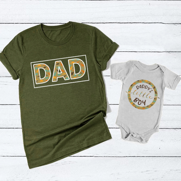 Daddy & Daddy's Boy Dinosaurs Matching Father's Day Shirt
