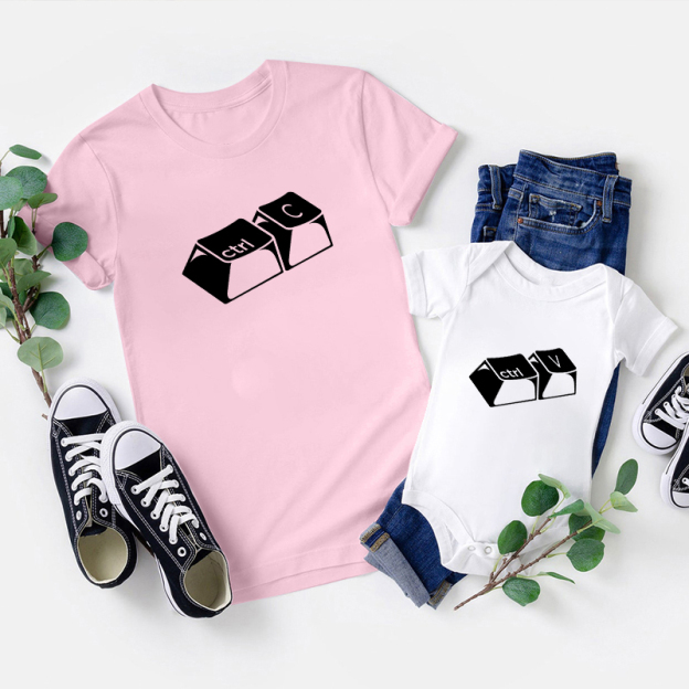 Funny Copy Paste Matching Father's Day Shirt