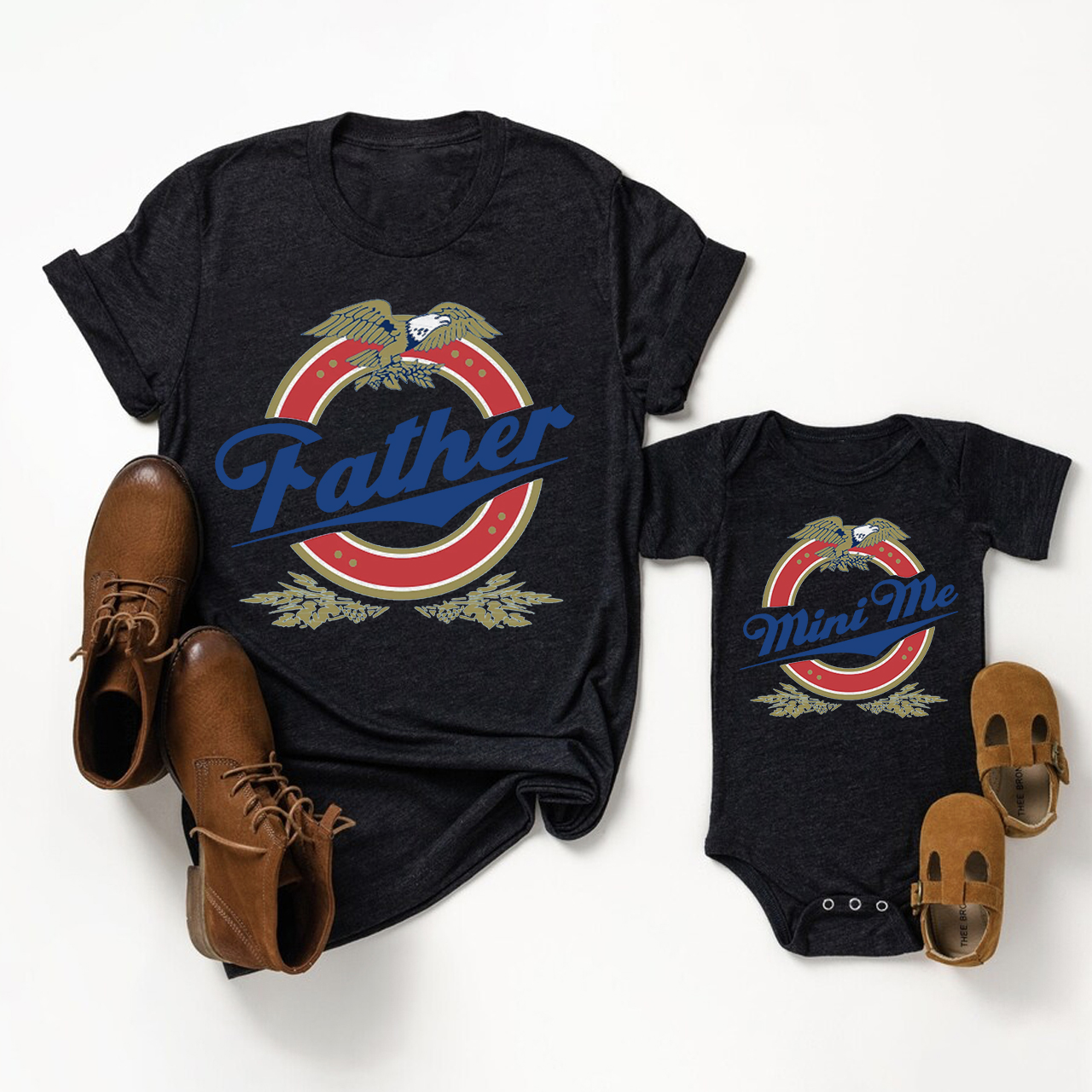 Ring Eagle Matching Father's Day Shirt
