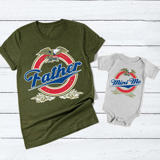 Ring Eagle Matching Father's Day Shirt