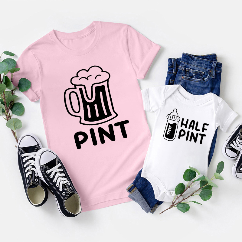 Pint And Half Pint Matching Father's Day Shirt