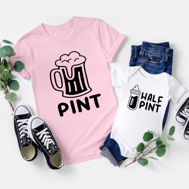 Pint And Half Pint Matching Father's Day Shirt