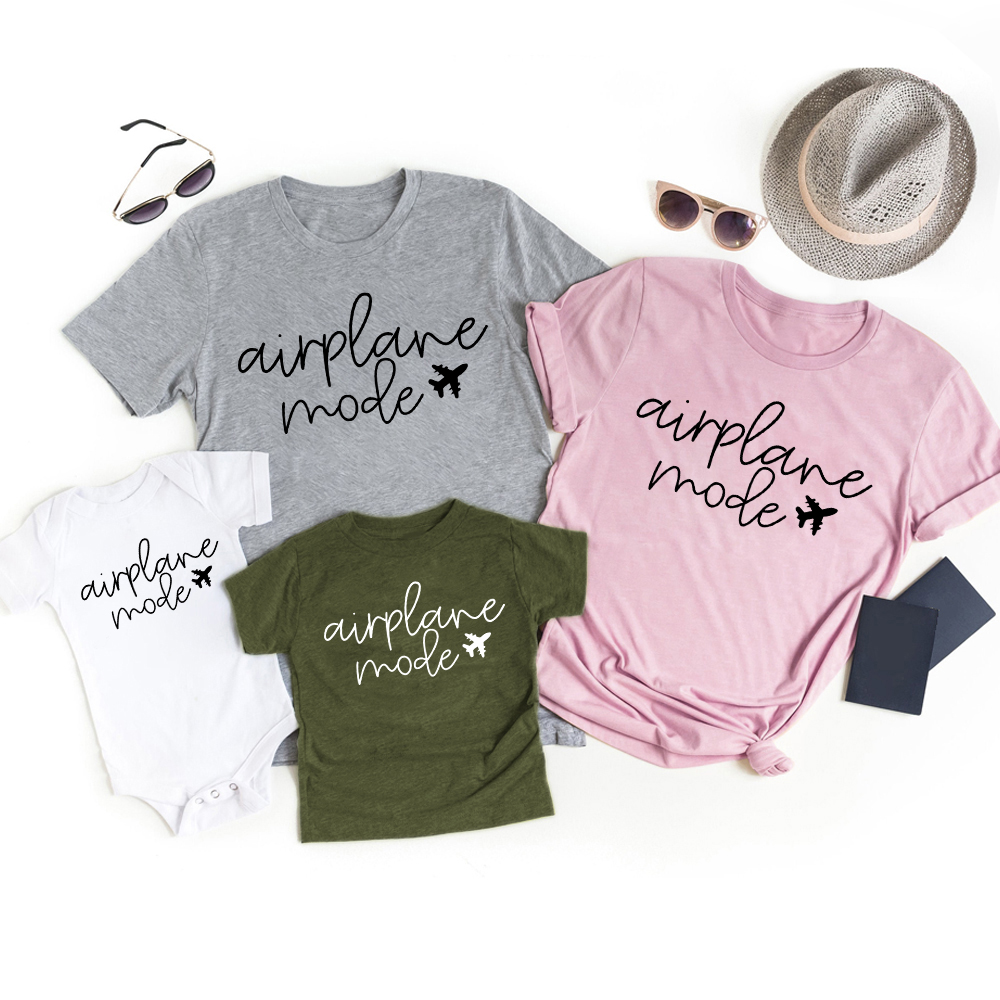 Airplane Mode Adventurer Vacation Family Matching Shirts