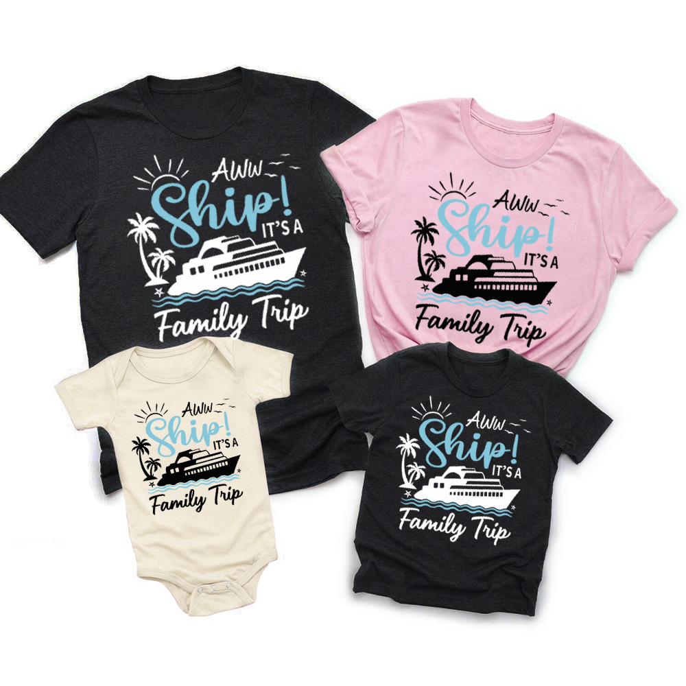 Aw Ship! It's a Family Trip Matching Vacation Shirts