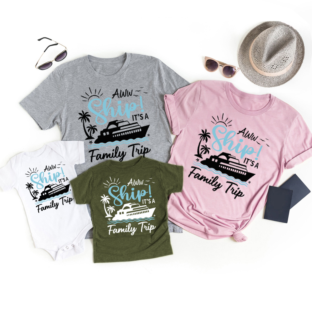 Aw Ship! It's a Family Trip Matching Vacation Shirts