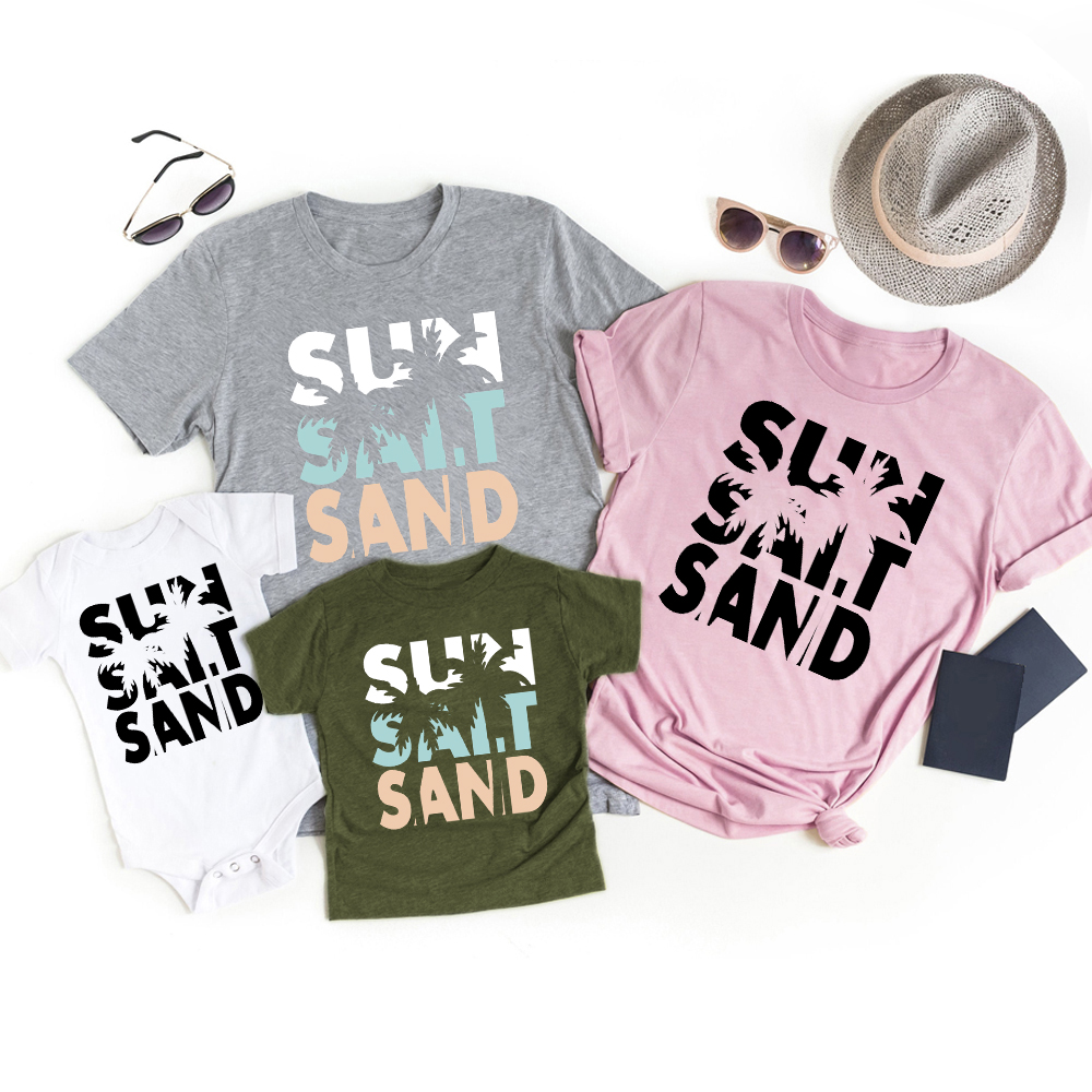 Sun Salt Sand Summer Family Trip Shirts