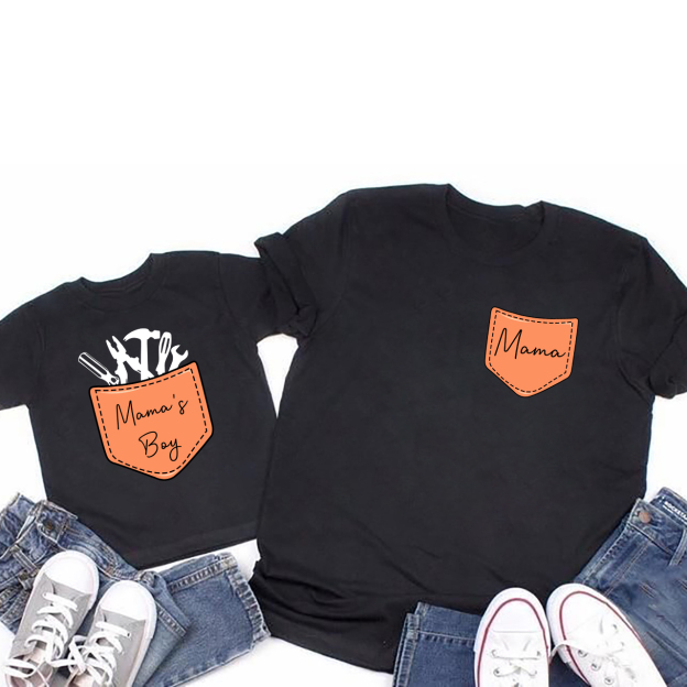 Mama & Mama's Girl Flowers Matching Father's Day Shirt