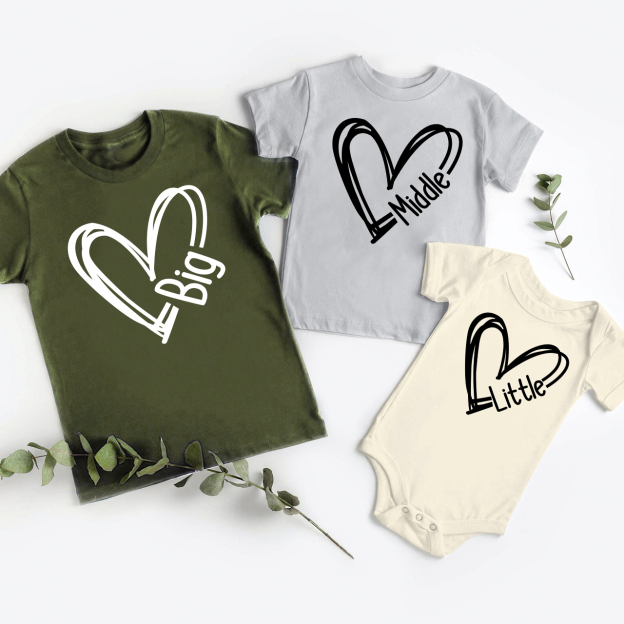 Matching Siblings Shirt-Big Middle Little