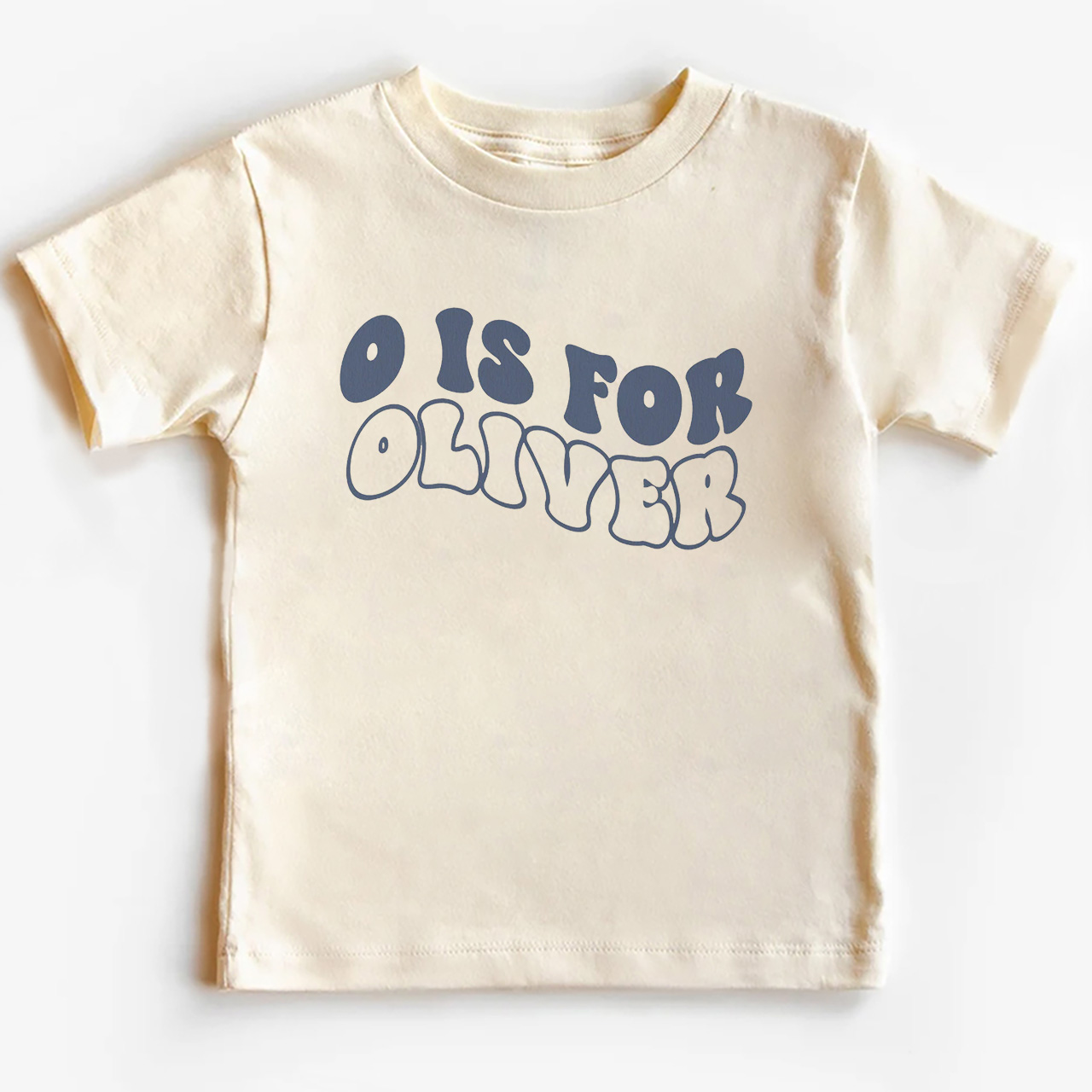 Personalized Kids Shirt - Retro Wavy Name