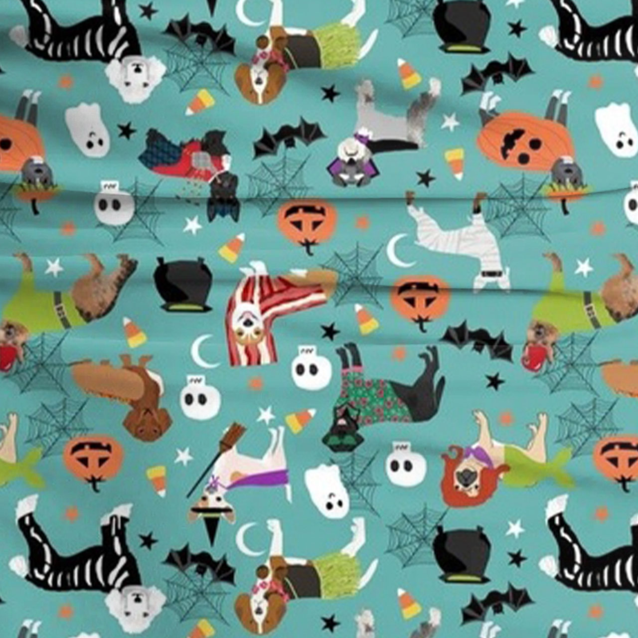 Puppies Halloween Party Two-Piece Pajama Set For Kids