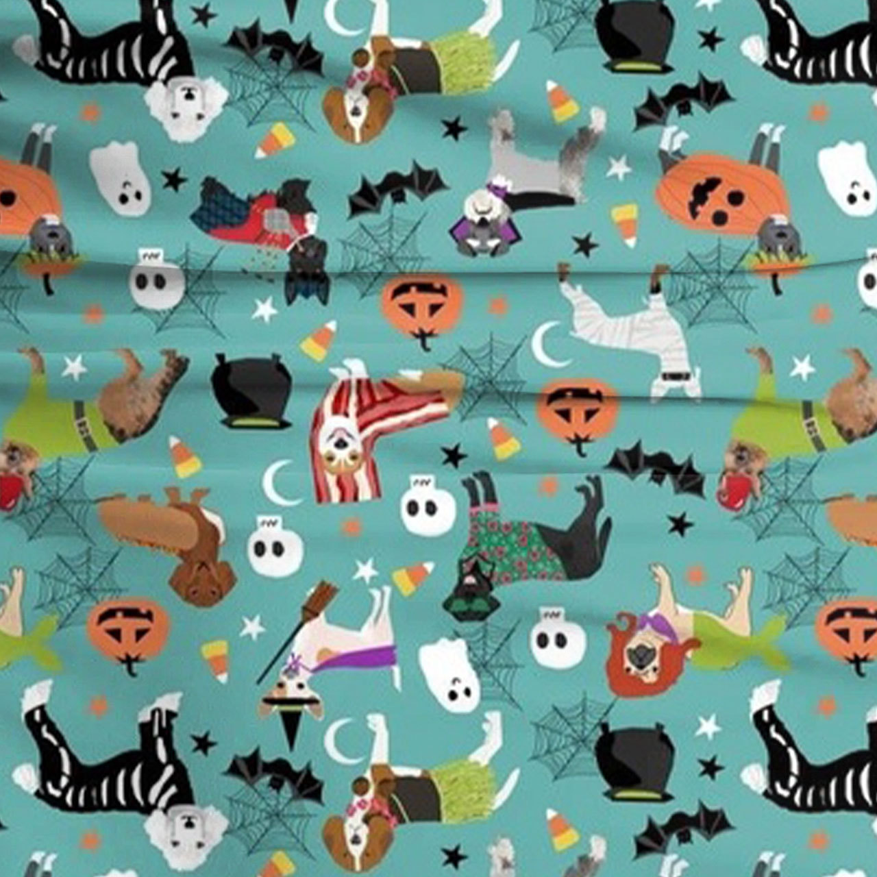 Puppies Halloween Party Two-Piece Pajama Set For Kids